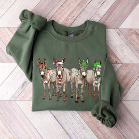 Christmas Donkey Lights Sweatshirt