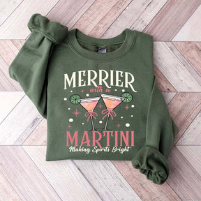 Merrier With A Martini Sweatshirt