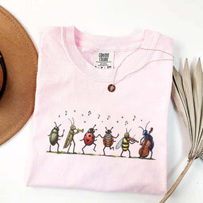 Vintage Insect Music Graphic T-Shirt