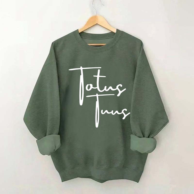 Totus Tuus Minimalist Catholic Sweatshirt