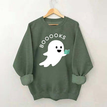 Ghost Books Reader Booooks Cute Sweatshirt