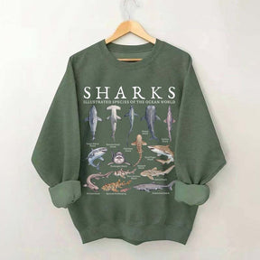 Vintage Shark Species Sweatshirt