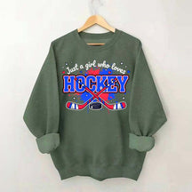 Cozy Gildan Hockey Girl Sweatshirt