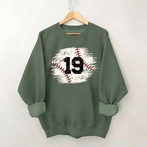 Custom Baseball Team Number Sweatshirt