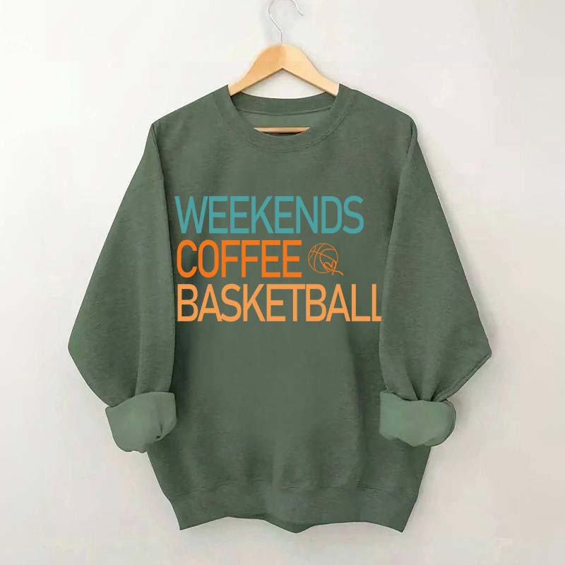 Weekends Coffee Basketball Vibes Sweatshirt
