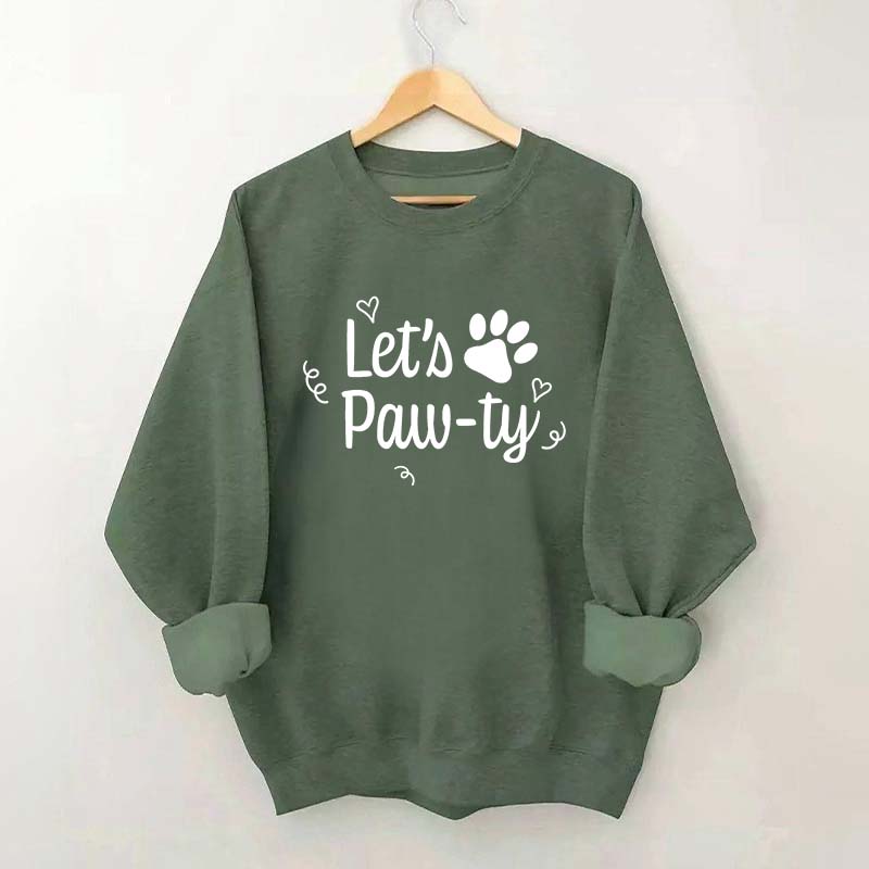 Lets Paw-Ty Dog Birthday Party Sweatshirt