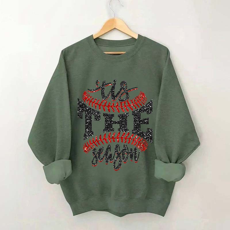 Tis The Season Baseball Sports Game Day Sweatshirt