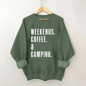 Weekends Coffee & Camping Sweatshirt