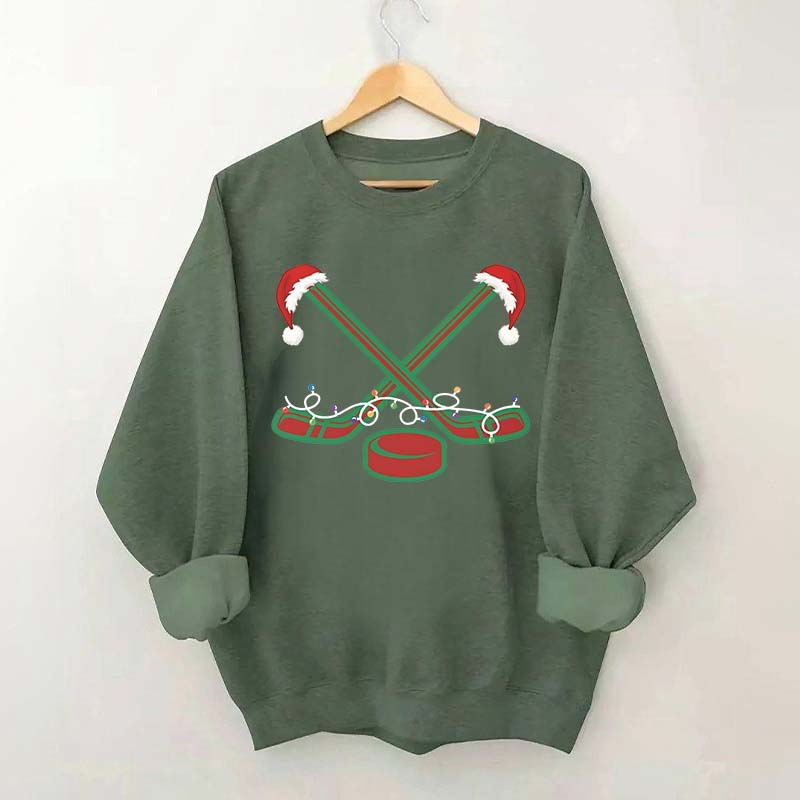 Christmas Ice Hockey Xmas Sport Sweatshirt