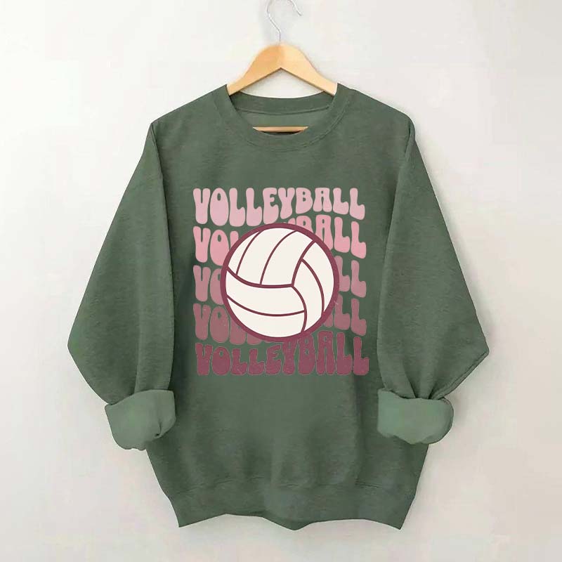 Retro Groovy VolleyBall Player Sweatshirt