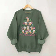 Merry and Caffeinated Tree Sweatshirt