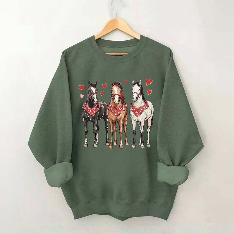 Valentines Horse Sweatshirt