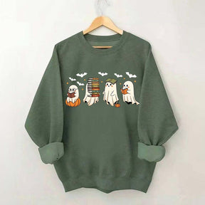Reading Ghosts Halloween Lover Sweatshirt