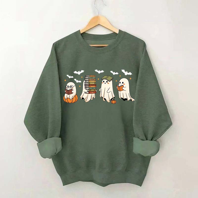 Reading Ghosts Halloween Lover Sweatshirt