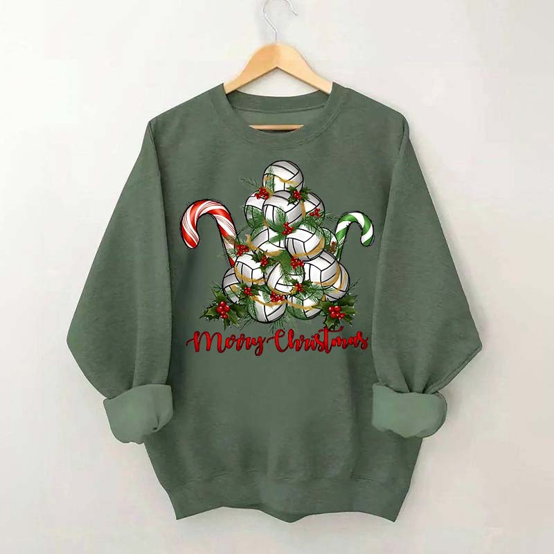 Volleyball Christmas Merry Xmas Sweatshirt