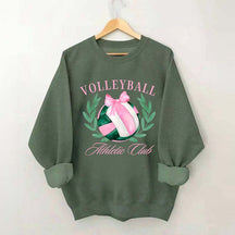 Coquette Bow Volleyball Preppy Sweatshirt