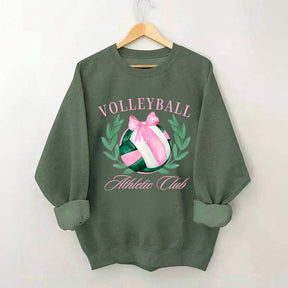 Coquette Bow Volleyball Preppy Sweatshirt