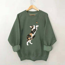 Cute Cat and Butterfly Sweatshirt