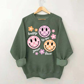 Comfort Colors Happy To See Your Face Sweatshirt