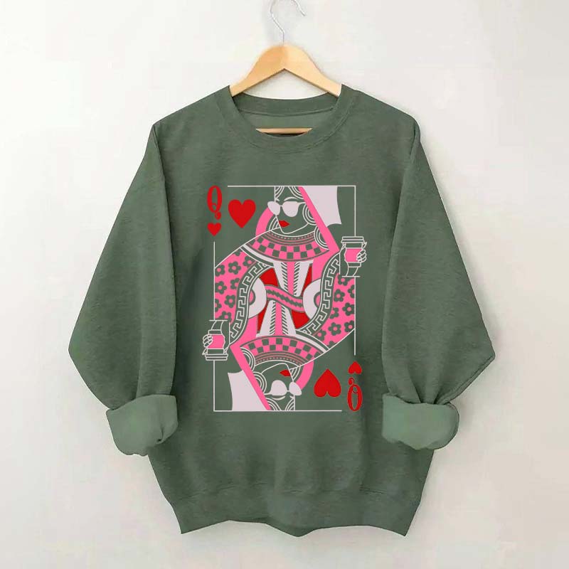 Queen of Hearts Coffee Sweatshirt