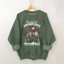 Retro Christmas Cowboy Santa Sweatshirt