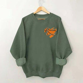 Retro Heart Basketball Mama Sweatshirt