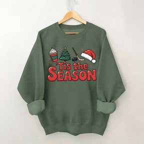 Christmas Tis The Season Hockey Sweatshirt
