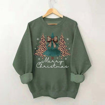 Merry and Bright Trees Chic Winter Sweatshirt