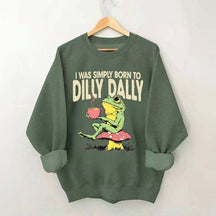Born to Dilly Dally Vintage Frog Sweatshirt