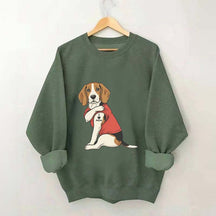 Featuring Tattooed Dog I Love Mom Sweatshirt