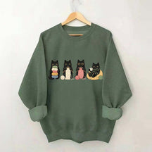 Black Cats Knitting Funny Sweatshirt
