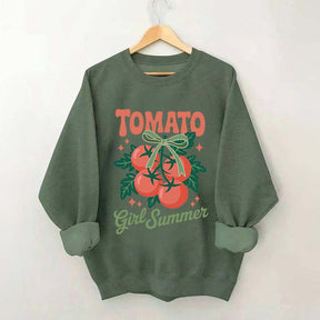 Fresh Garden Vegetable Tomato Girl Swwatshirt