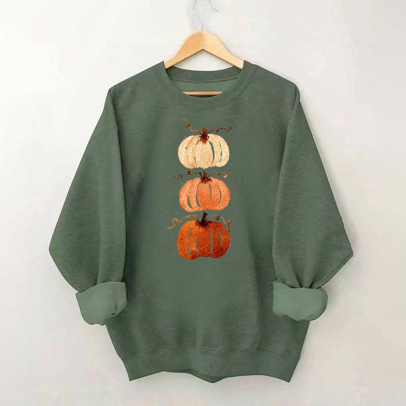 Watercolor Fall Pumpkin Harvest Sweatshirt