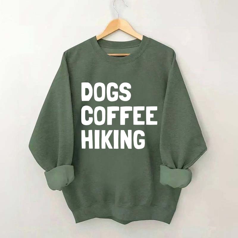 Dogs Coffee Hiking Sweatshirt