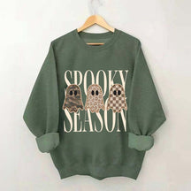 Leopard Ghost Spooky Season Sweatshirt