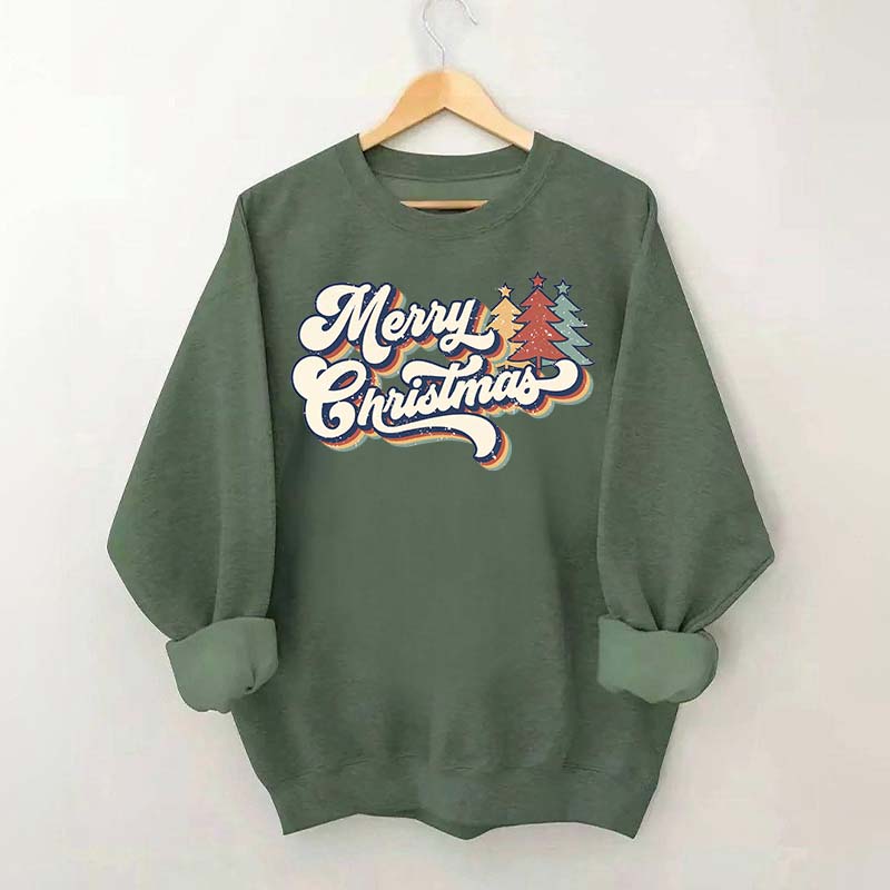 Merry Christmas Family Retro Sweatshirt