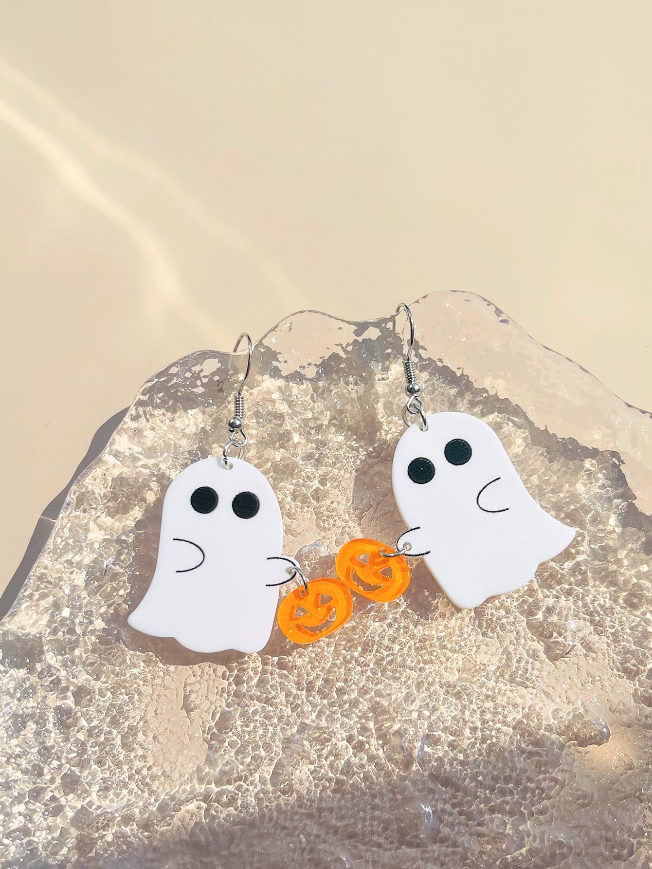 Cute Ghost Pumpkin Halloween Cartoon Earrings