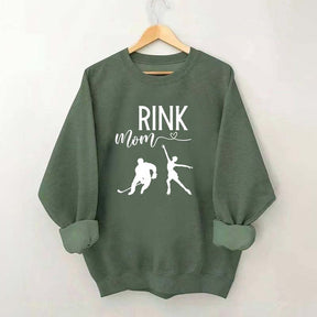 Rink Mom Hockey And Figure Skating Mom Sweatshirt