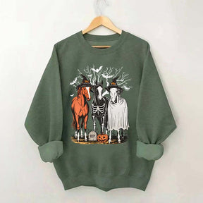 Retro Horse Halloween Sweatshirt