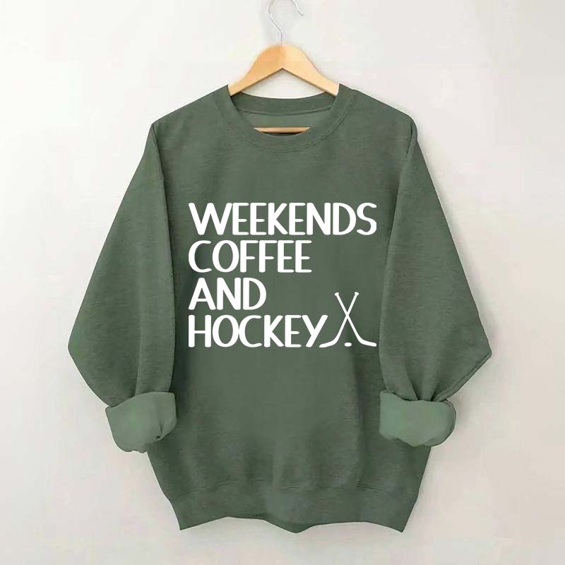 Weekends Coffee And Hockey Lovers Sweatshirt