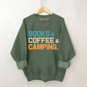 Books Coffee Camping Sweatshirt