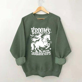 Funny Witch Riding Horse Sweatshirt