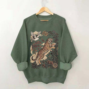 Retro Tiger Wild Cat Sweatshirt