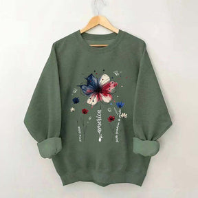 USA 250th Anniversary Floral Sweatshirt