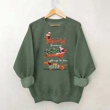 Funny Dachshund Through the Snow Sweatshirt
