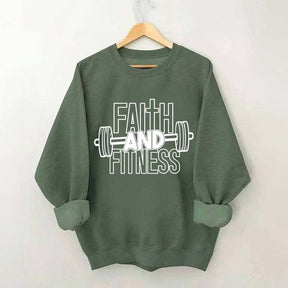 Faith and Fitness Weightlifting Sweatshirt