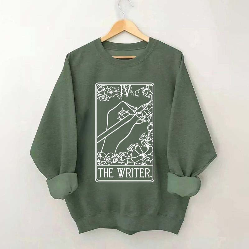 The Writer Flowers Tarot Card Sweatshirt