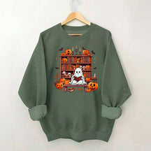 Ghost Book Reader Literature Lover Sweatshirt