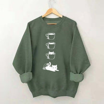 Coffee Cat Lover Sweatshirt