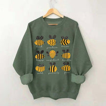 Cute Bee Positivity Teacher Sweatshirt